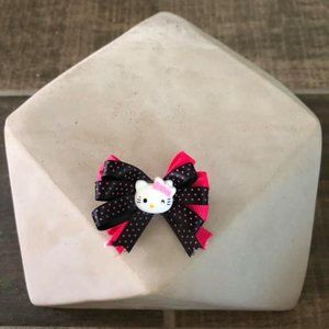 Polka Dot Hello Kitty Dog Bow